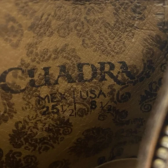 Cuadra Embroidered Brown Western Bootie Block Heel Size 8.5 - Picture 12 of 12